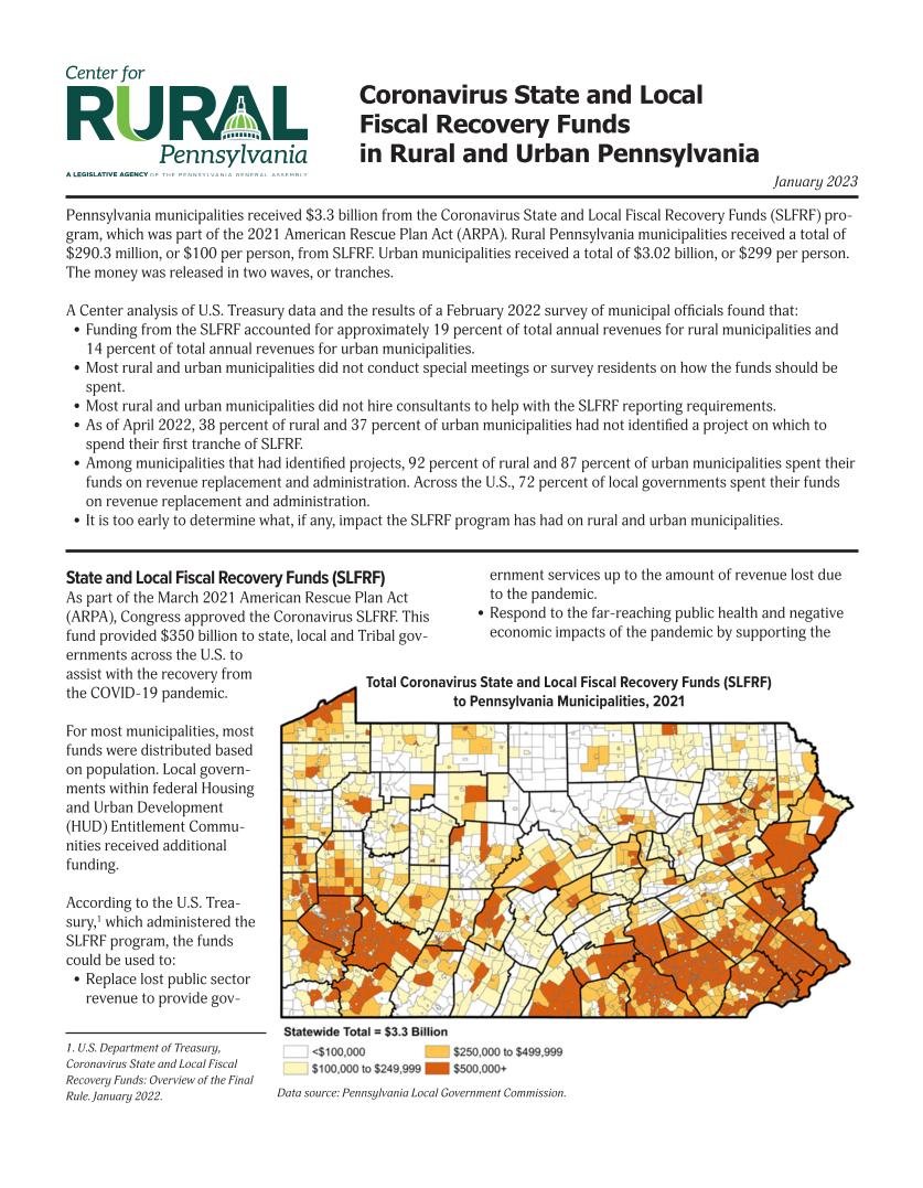 Fact Sheets - Center For Rural PA